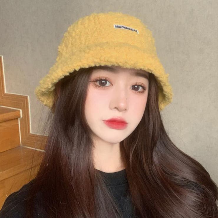 イエロー | レタリングロゴ ボアバケットハット | ad thie