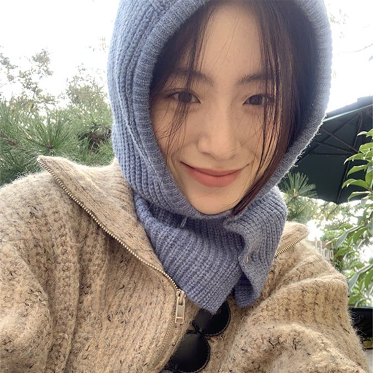 ライトブルー | カラー豊富 ニットバラクラバ | ad thie