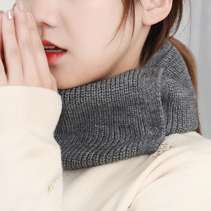 グレー | カラー豊富 ニットネックウォーマー | ad thie