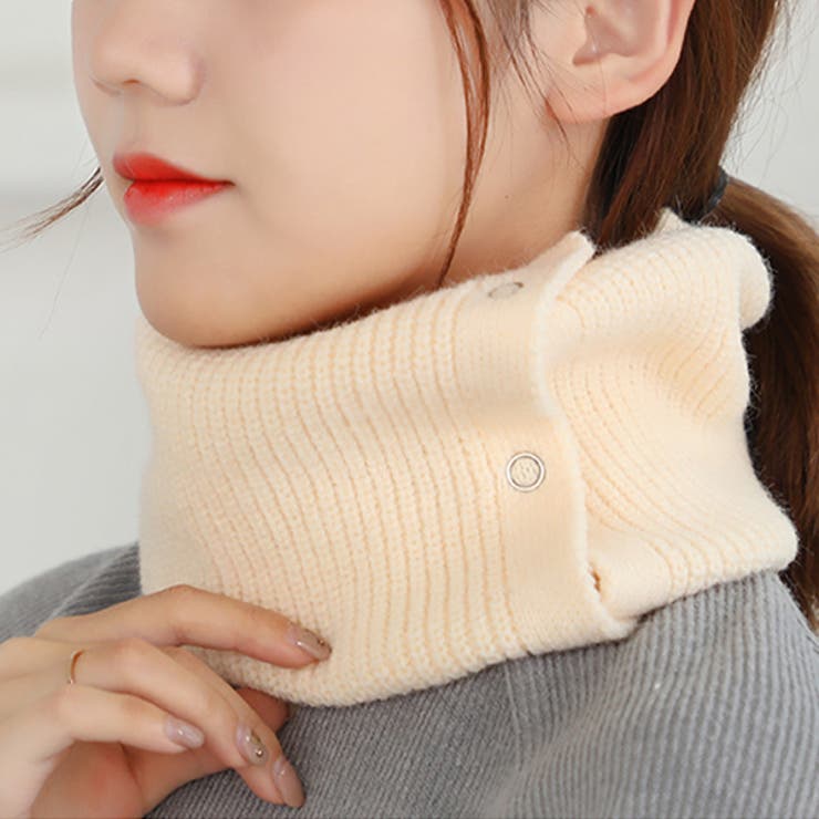 アイボリー | カラー豊富 ニットネックウォーマー | ad thie