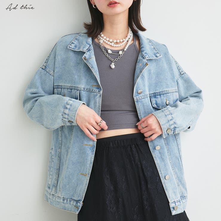 ビッグシルエット デニムジャケット | ad thie | 詳細画像1 