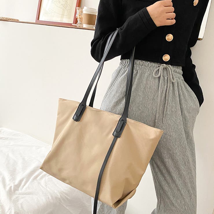 エコレザーハンドル 大容量トートバッグ | ad thie | 詳細画像6 