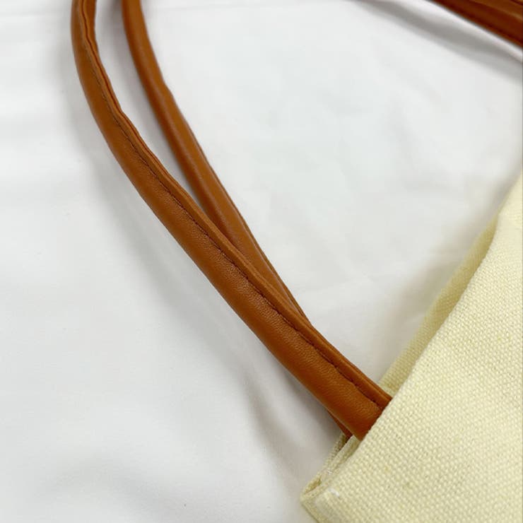 ヴィーガンレザーハンドル キャンバストートバッグ | ad thie | 詳細画像10 