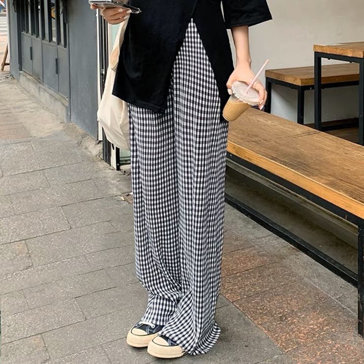 Re:EDIT ストレートパンツ レディース センタープレスパンツ