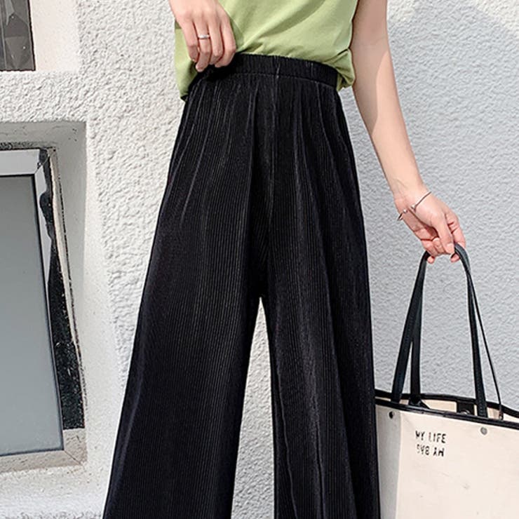 無地・プリーツ ストレートパンツ | ad thie | 詳細画像10 