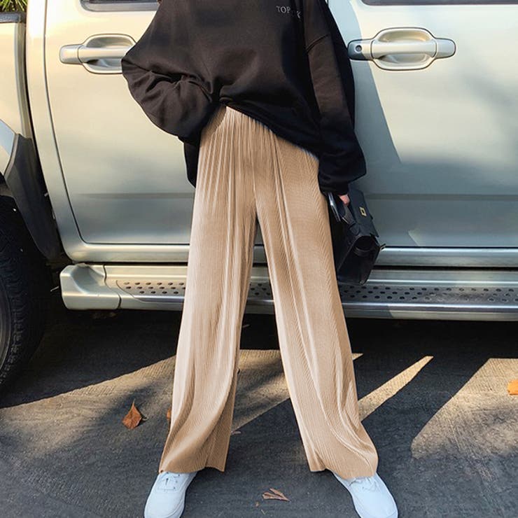 無地・プリーツ ストレートパンツ | ad thie | 詳細画像13 