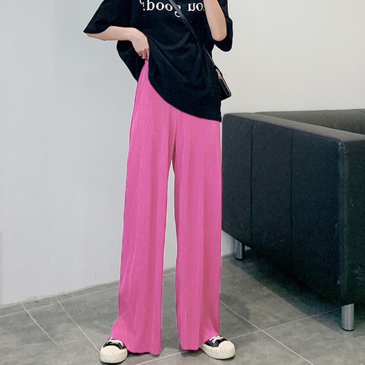 美品　プリーツプリーズ ストレートパンツ ピンク サイズ3 楽天市場】プリーツプリーズ（カラーピンク）（パンツ｜ボトムス