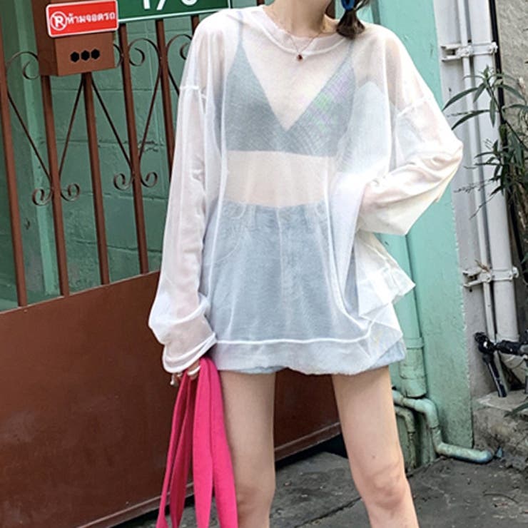 オーバーサイズ・カラバリ豊富 メッシュトップス | ad thie | 詳細画像9 