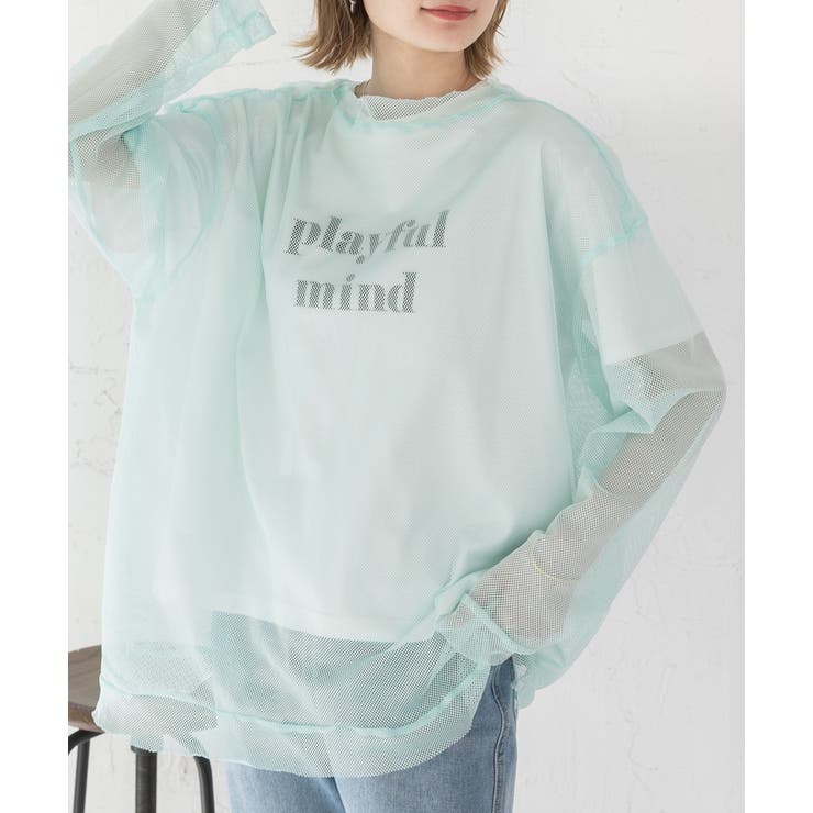 【美品】AP STUDIOメッシュオーバートップス ファッションレター Fashion Letter マルチway メッシュ