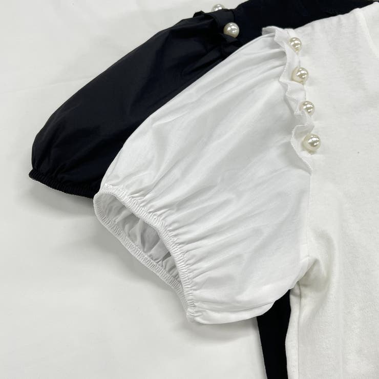 ホワイト パフスリーブ Tシャツ セール】【イージーケア/接触冷感/部屋干し菌抑制】USAコットン
