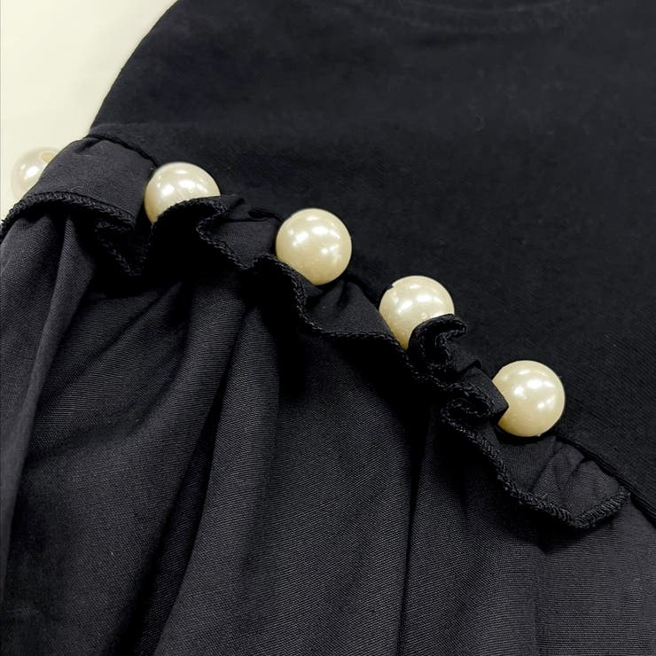 パール付き・パフスリーブ ショルダーフリルTシャツ | ad thie | 詳細画像11 