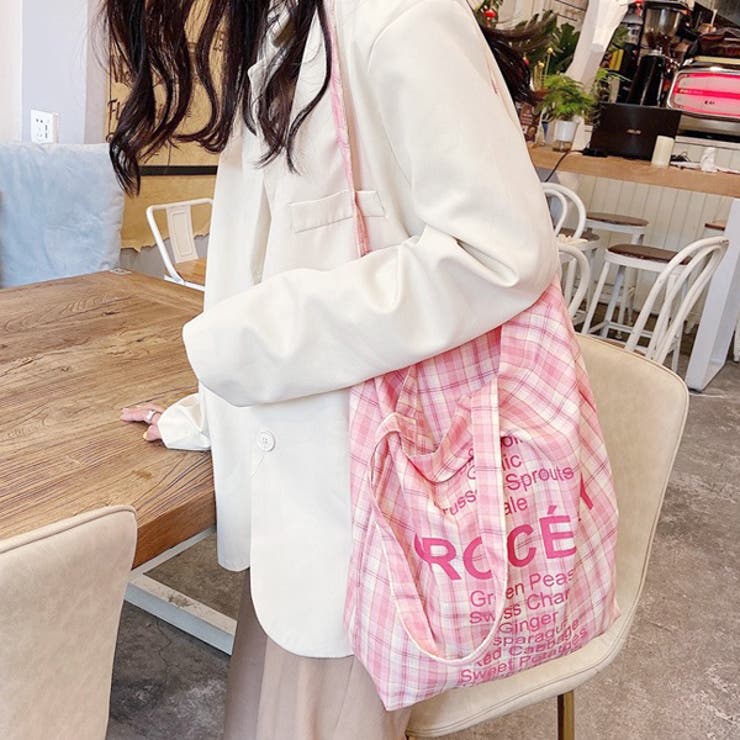 チェック柄 ロゴトートバッグ | ad thie | 詳細画像11 