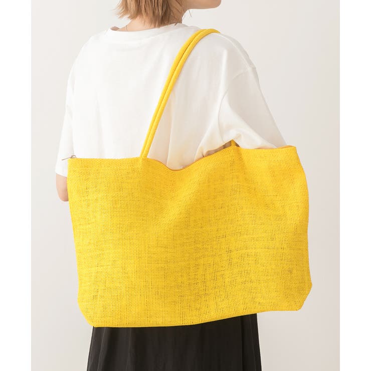 イエロー | 大容量・カラバリ豊富 ジュート風トートバッグ | ad thie