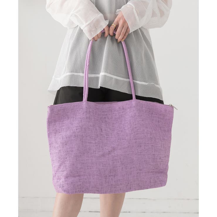 ラベンダー | 大容量・カラバリ豊富 ジュート風トートバッグ | ad thie