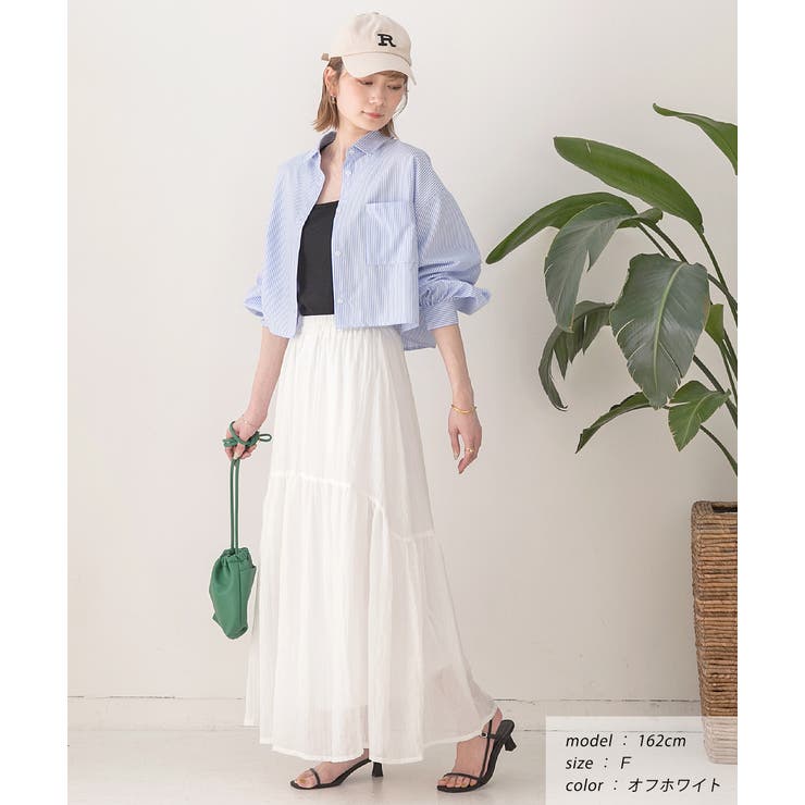 ふんわり柔らか ティアードロングスカート | ad thie | 詳細画像10 