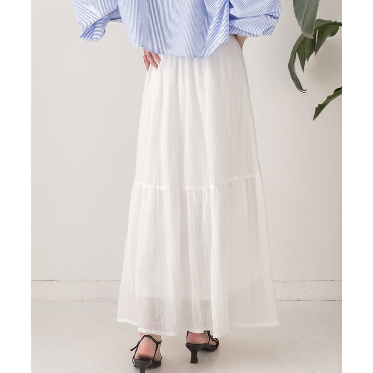 ふんわり柔らか ティアードロングスカート | ad thie | 詳細画像11 