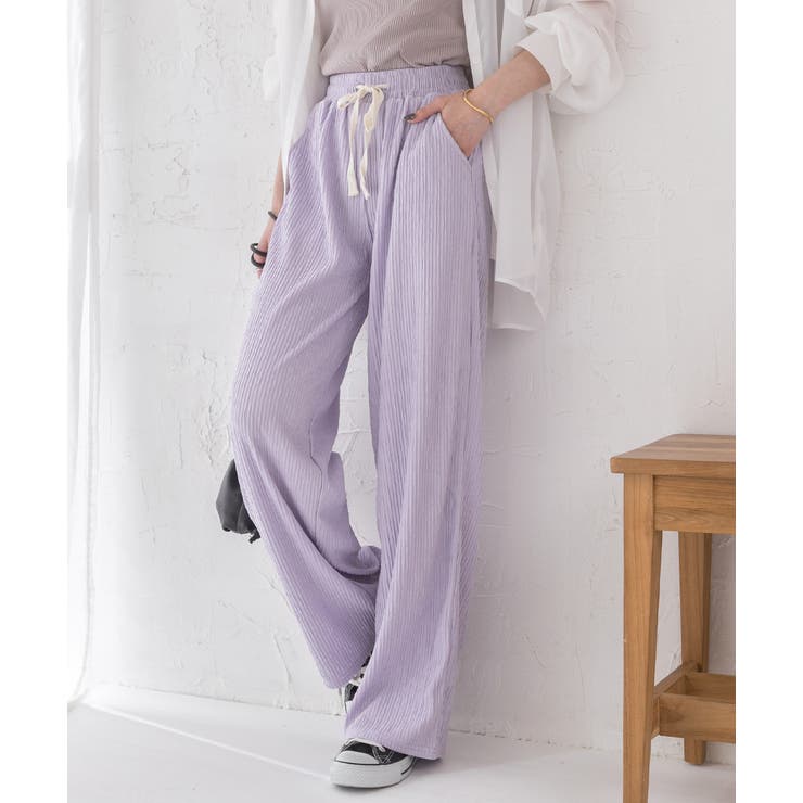 ふくれジャガード イージーパンツ | ad thie | 詳細画像15 