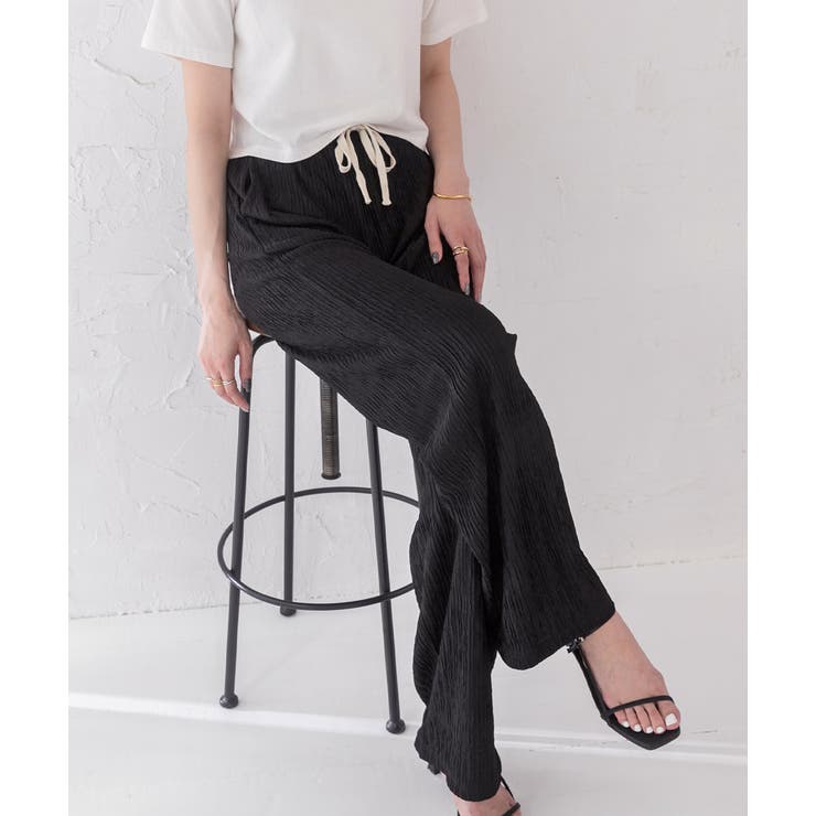 ふくれジャガード イージーパンツ | ad thie | 詳細画像20 