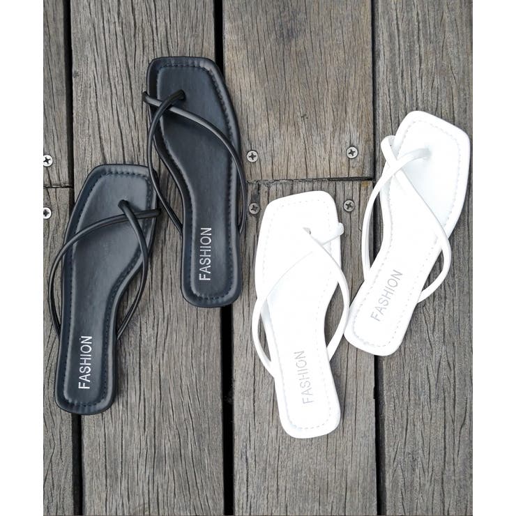 クロスライン スクエアフラットサンダル | ad thie | 詳細画像5 