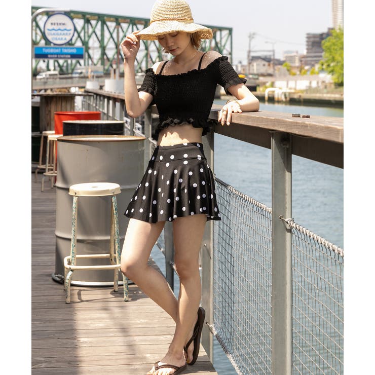 体型カバー・セパレート シャーリングスイムウェア | ad thie | 詳細画像5 