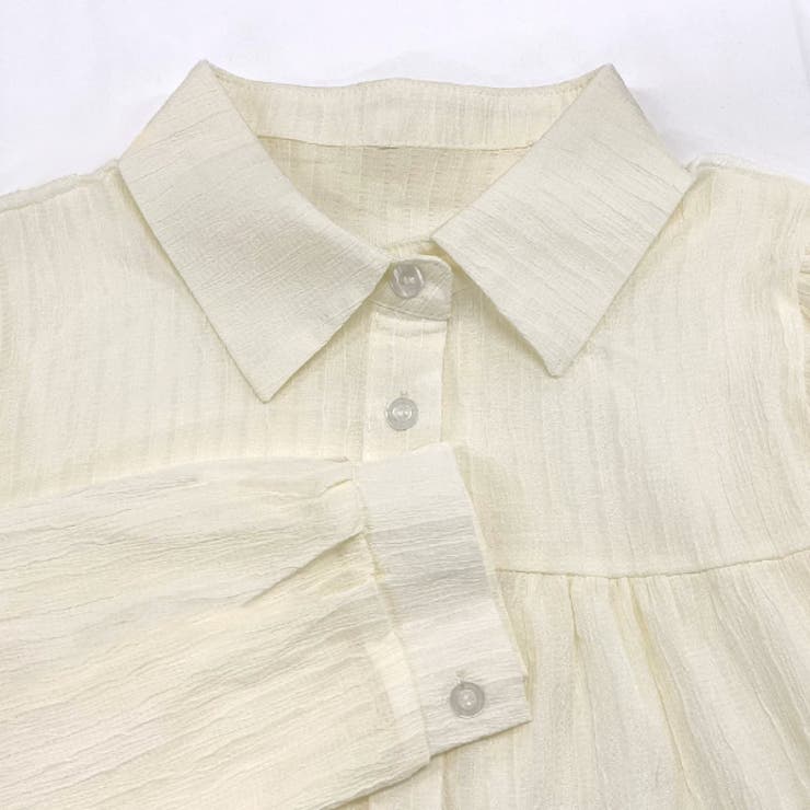 ショート丈・ワッシャー加工 ティアードブラウス | ad thie | 詳細画像13 