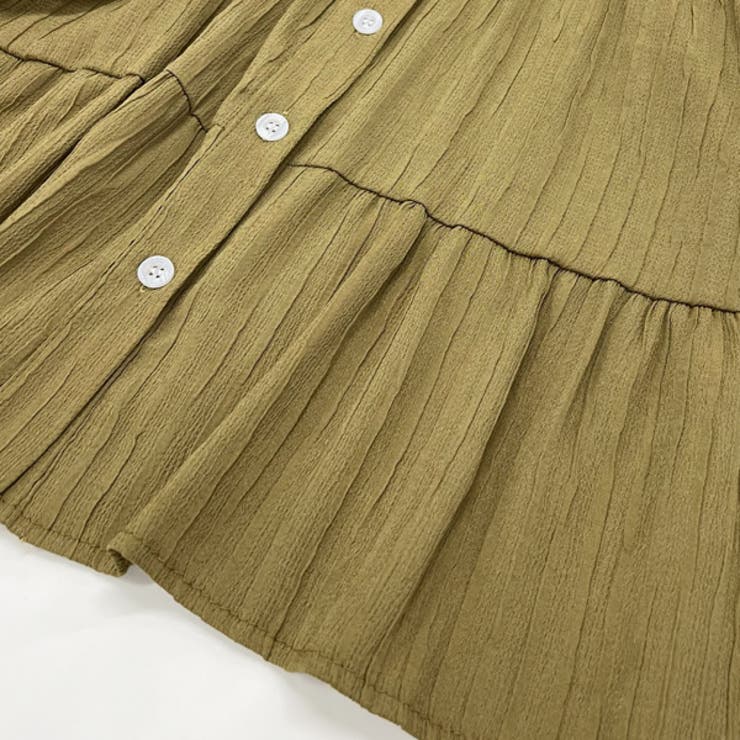 ショート丈・ワッシャー加工 ティアードブラウス | ad thie | 詳細画像14 