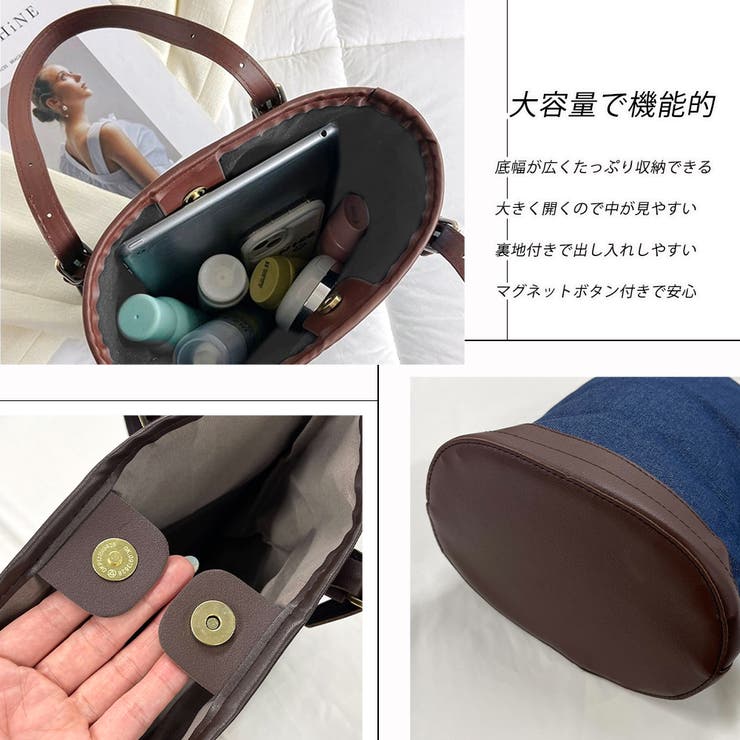 大容量・デニム バケツトートバッグ | ad thie | 詳細画像11 