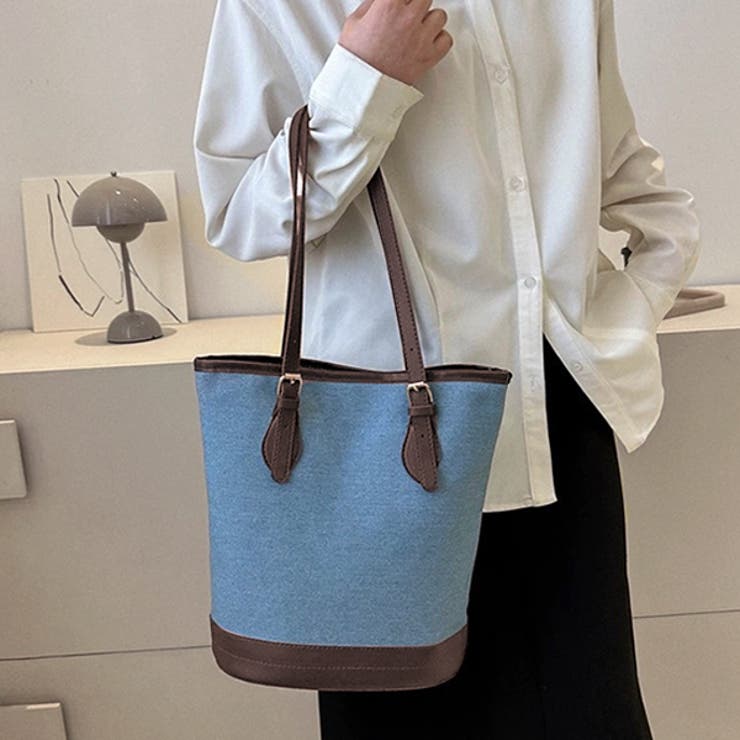 大容量・デニム バケツトートバッグ | ad thie | 詳細画像4 