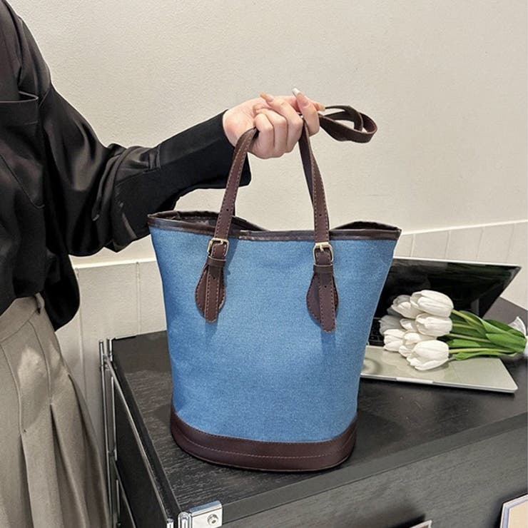 大容量・デニム バケツトートバッグ | ad thie | 詳細画像6 