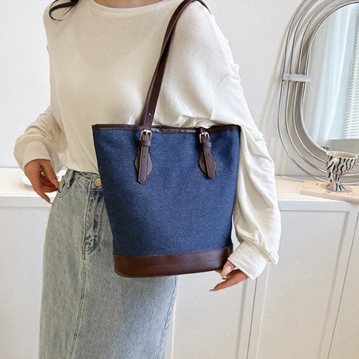 大容量・デニム バケツトートバッグ | ad thie | 詳細画像7 