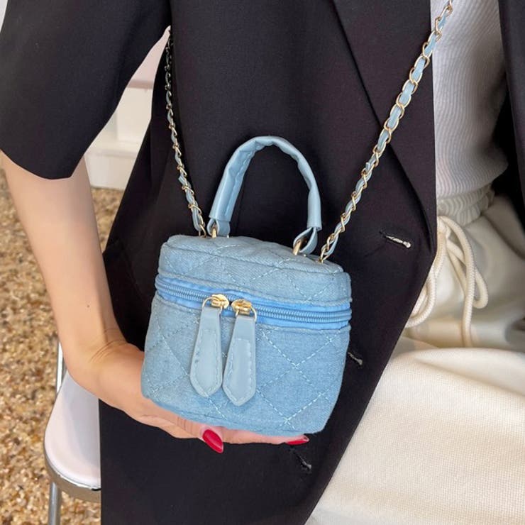 チェーン付き・デニム  バニティミニバッグ | ad thie | 詳細画像2 