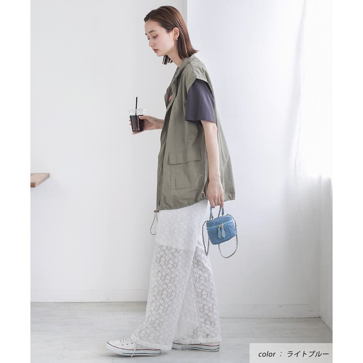 チェーン付き・デニム  バニティミニバッグ | ad thie | 詳細画像6 