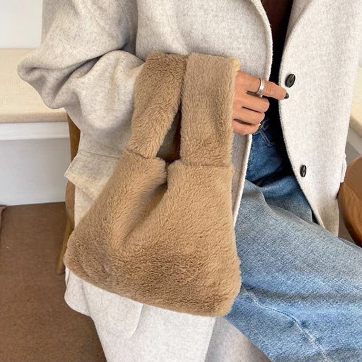 エコファー ふわふわミニバッグ | ad thie | 詳細画像4 