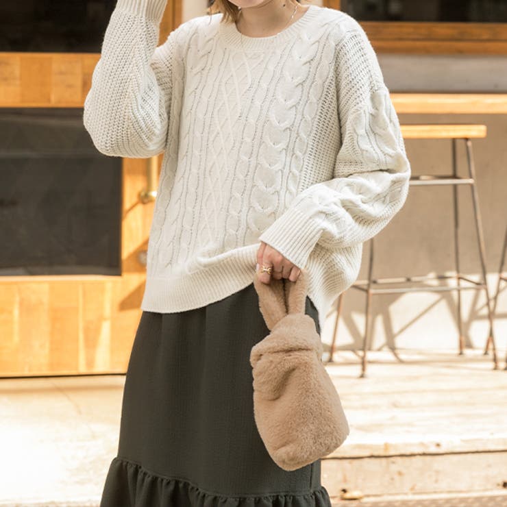 エコファー ふわふわミニバッグ | ad thie | 詳細画像7 