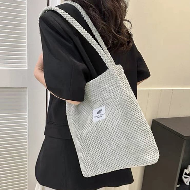 凸凹コーデュロイ・ロゴ 大容量トートバッグ | ad thie | 詳細画像7 