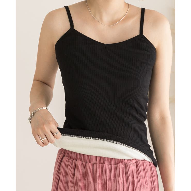 ふわふわ裏起毛 インナーキャミソール | ad thie | 詳細画像3 