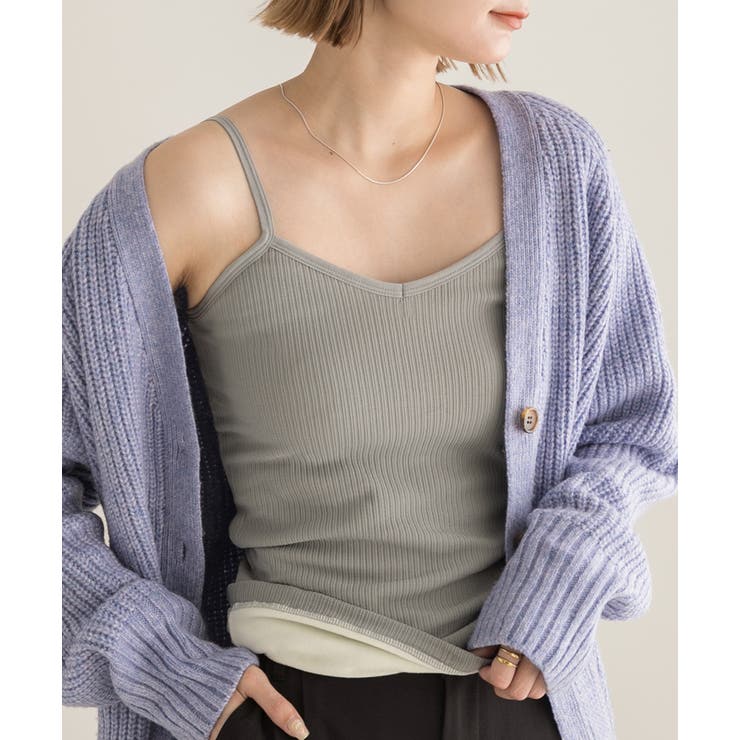 グレー | ふわふわ裏起毛 インナーキャミソール | ad thie