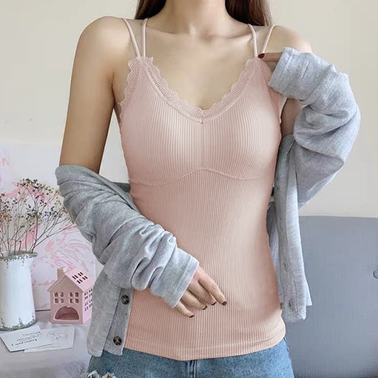 カップ付き・あったか 裏起毛キャミソール | ad thie | 詳細画像10 