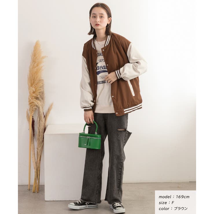 オーバーサイズ ベーシック スカジャン | ad thie | 詳細画像2 