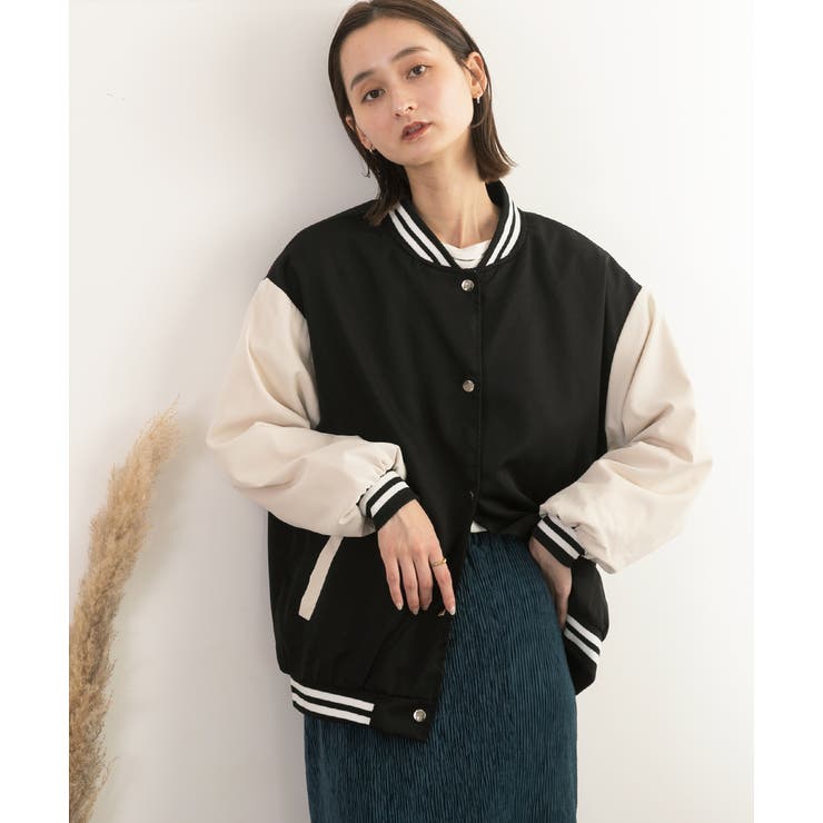 オーバーサイズ ベーシック スカジャン | ad thie | 詳細画像7 