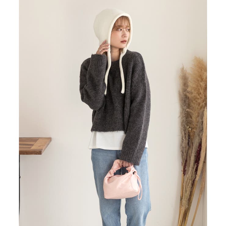 カラバリ豊富・シャギー フライトニットキャップ | ad thie | 詳細画像21 