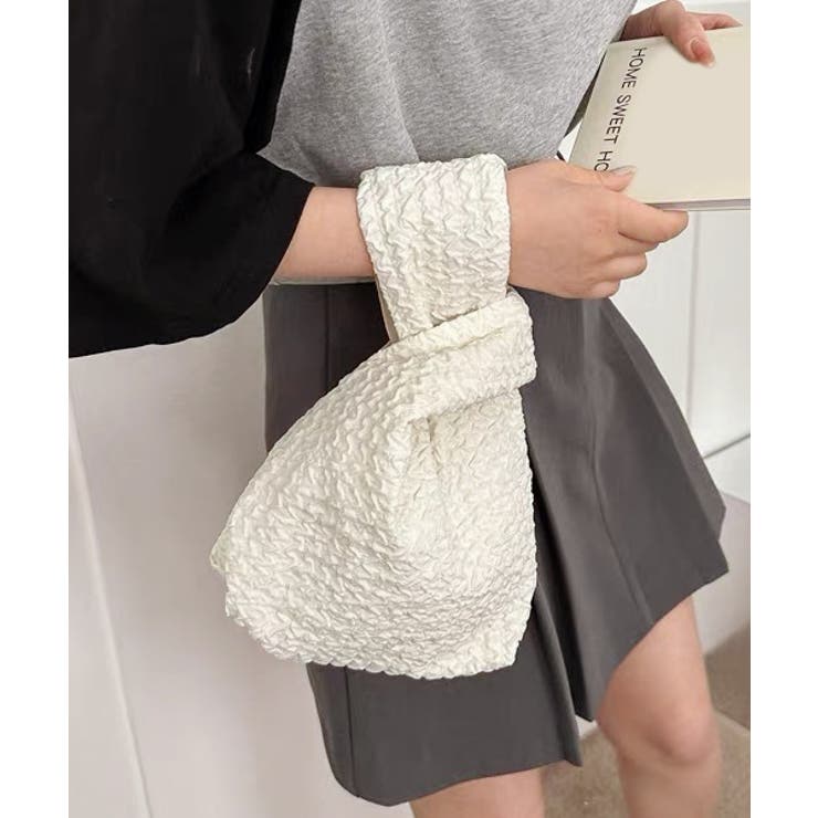 ワンハンドル エンボスミニバッグ | ad thie | 詳細画像2 