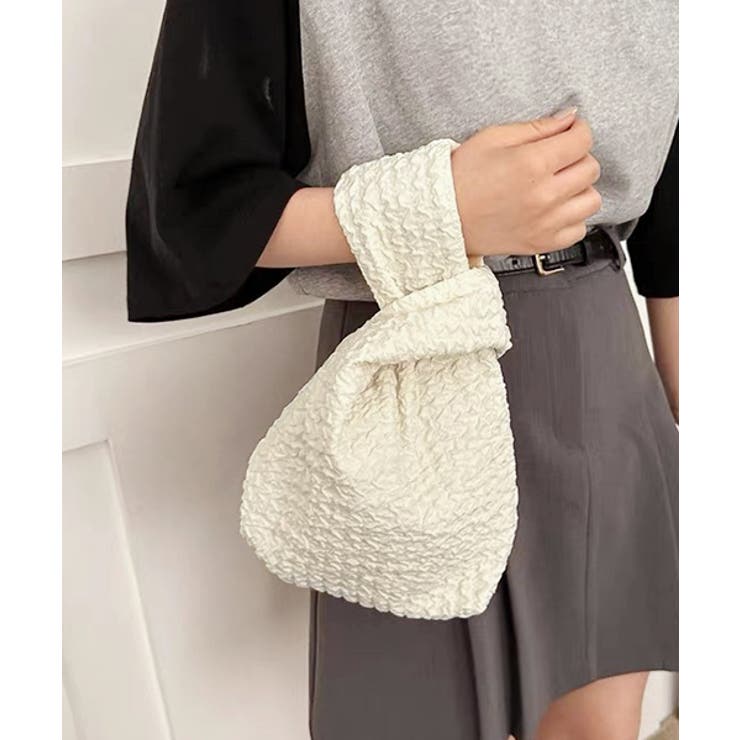 ワンハンドル エンボスミニバッグ | ad thie | 詳細画像3 