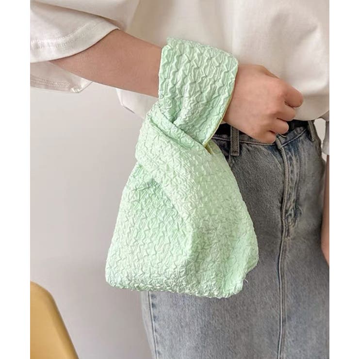 ワンハンドル エンボスミニバッグ | ad thie | 詳細画像9 