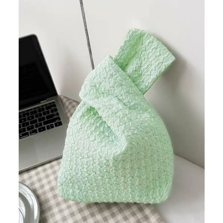 グリーン | ワンハンドル エンボスミニバッグ | ad thie