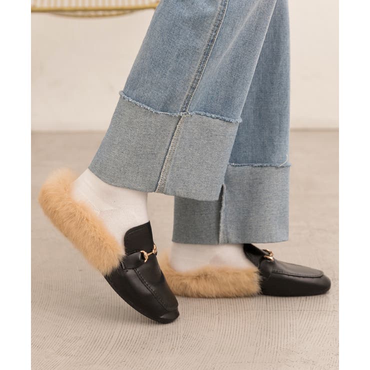 ビット付き・ファー ローファー | ad thie | 詳細画像3 