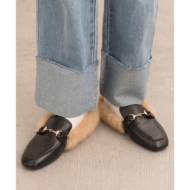 ビット付き・ファー ローファー | ad thie | 詳細画像4 