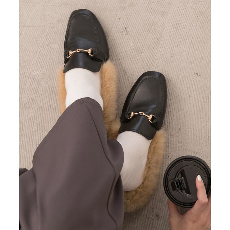 ビット付き・ファー ローファー | ad thie | 詳細画像5 