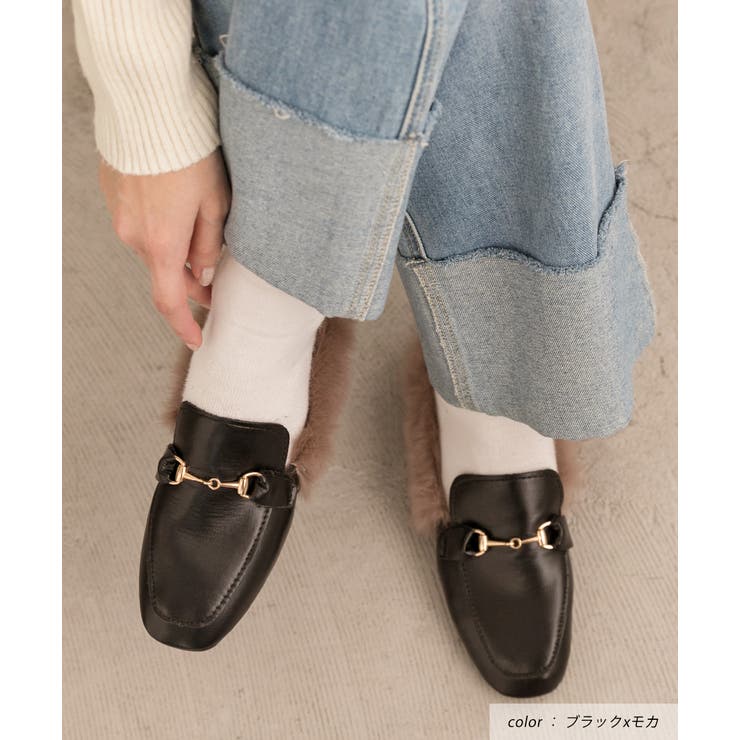 ビット付き・ファー ローファー | ad thie | 詳細画像7 