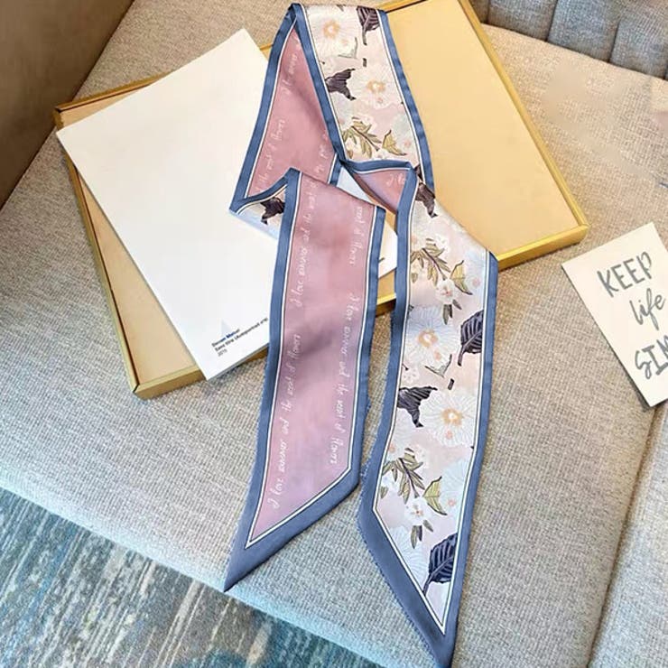 Christian Dior 刺繍花柄スカーフ 棒タイ Christian Dior 刺繍花柄スカーフ 棒タイ Christian Dior 刺繍花